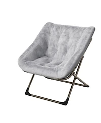 gaomon Rabbit Fur Saucer Chair