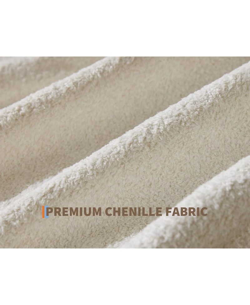 gaomon 140" U-Shaped Modular Sectional Sofa, 6-Seater Oversized Chenille Couch with Double Chaise, Ottoman and Pillows