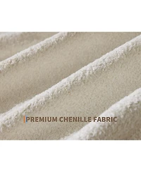 gaomon 140" U-Shaped Modular Sectional Sofa, 6-Seater Oversized Chenille Couch with Double Chaise, Ottoman and Pillows