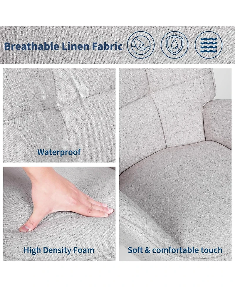 gaomon Modern Upholstered Chairs for Dining Table,Mid Century Faux Leathern Kitchen with Metal Legs,Farmhouse High Back Dinning Chair