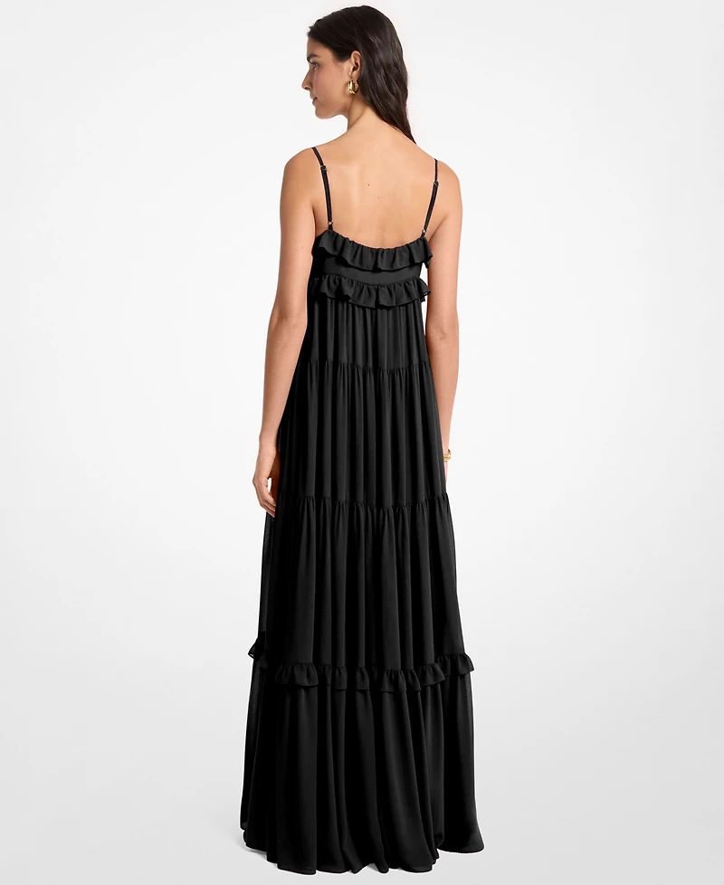 Michael Kors Women's Sleeveless Tiered Maxi Dress