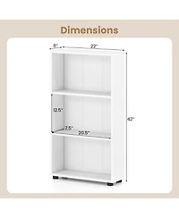 Slickblue 42 Inch 3 Tier Book Shelf with Anti Tip Kit Storage Organizer