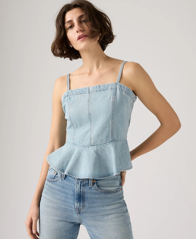 Levi's Women's Anderson Sleeveless Cotton Flounce Top