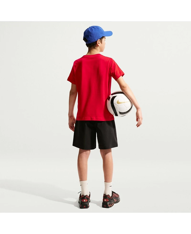 Nike Big Boys and Girls Red Usmnt Crest T-Shirt