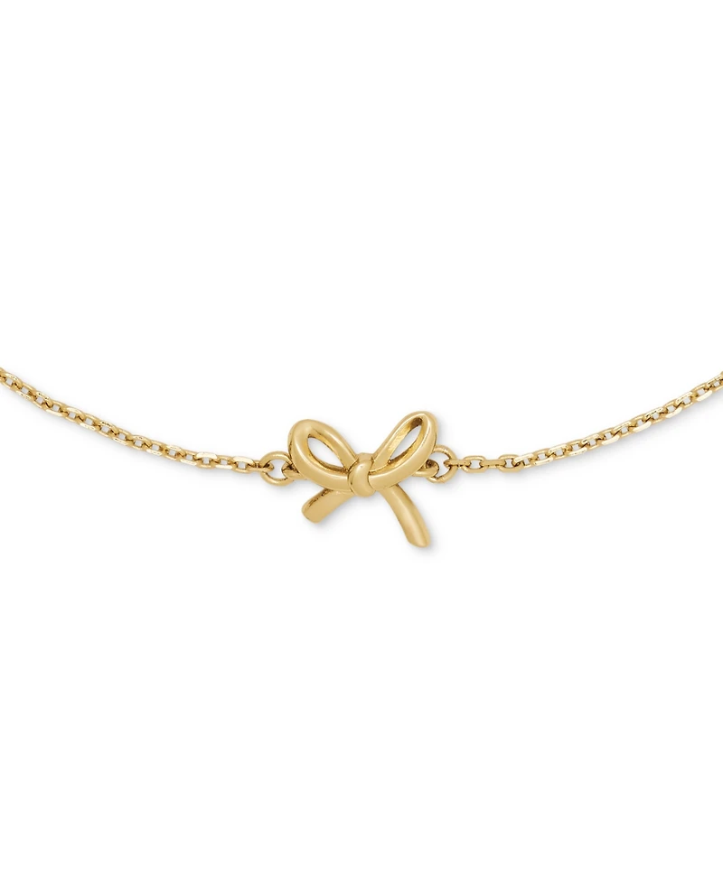 kate spade new york Gold Plated Girlie Pearlie Mini Bow Bracelet