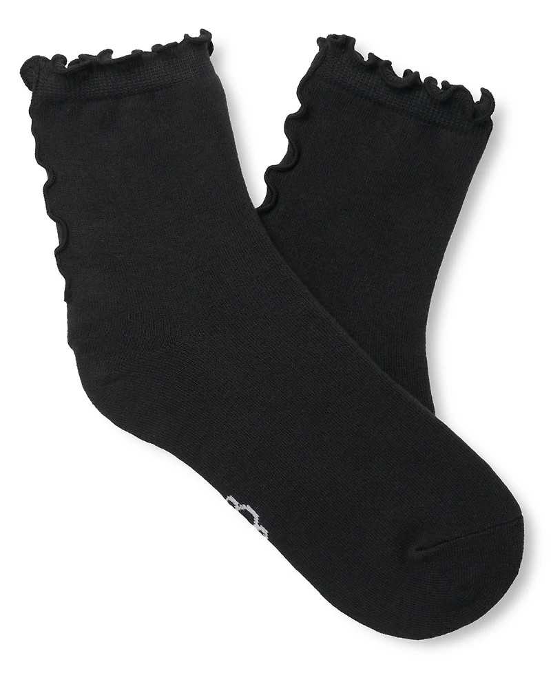 Ugg Women's Karsyn Lettuce Edge Quarter Logo Socks