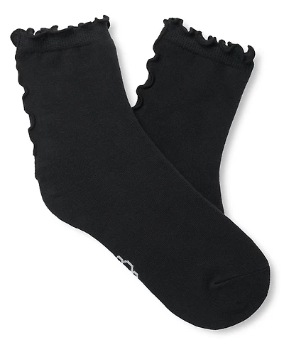 Ugg Women's Karsyn Lettuce Edge Quarter Logo Socks