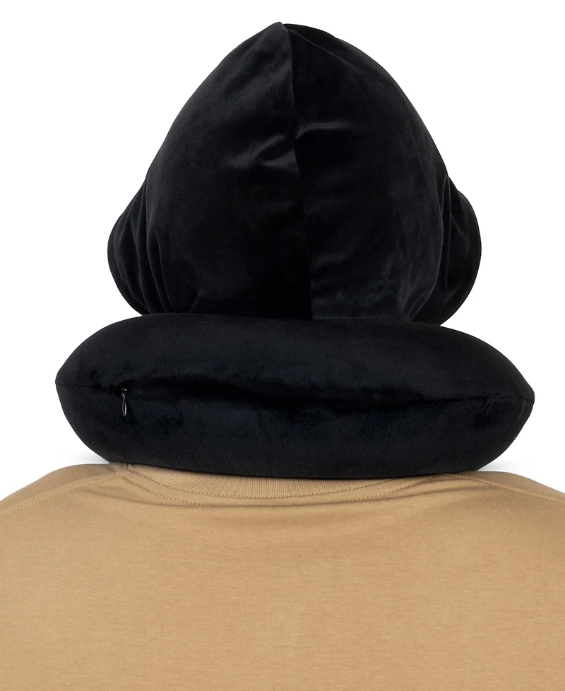 Von Dutch Pinstripe Hooded Memory Foam 11" Travel Neck Pillow