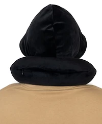 Von Dutch Pinstripe Hooded Memory Foam 11" Travel Neck Pillow