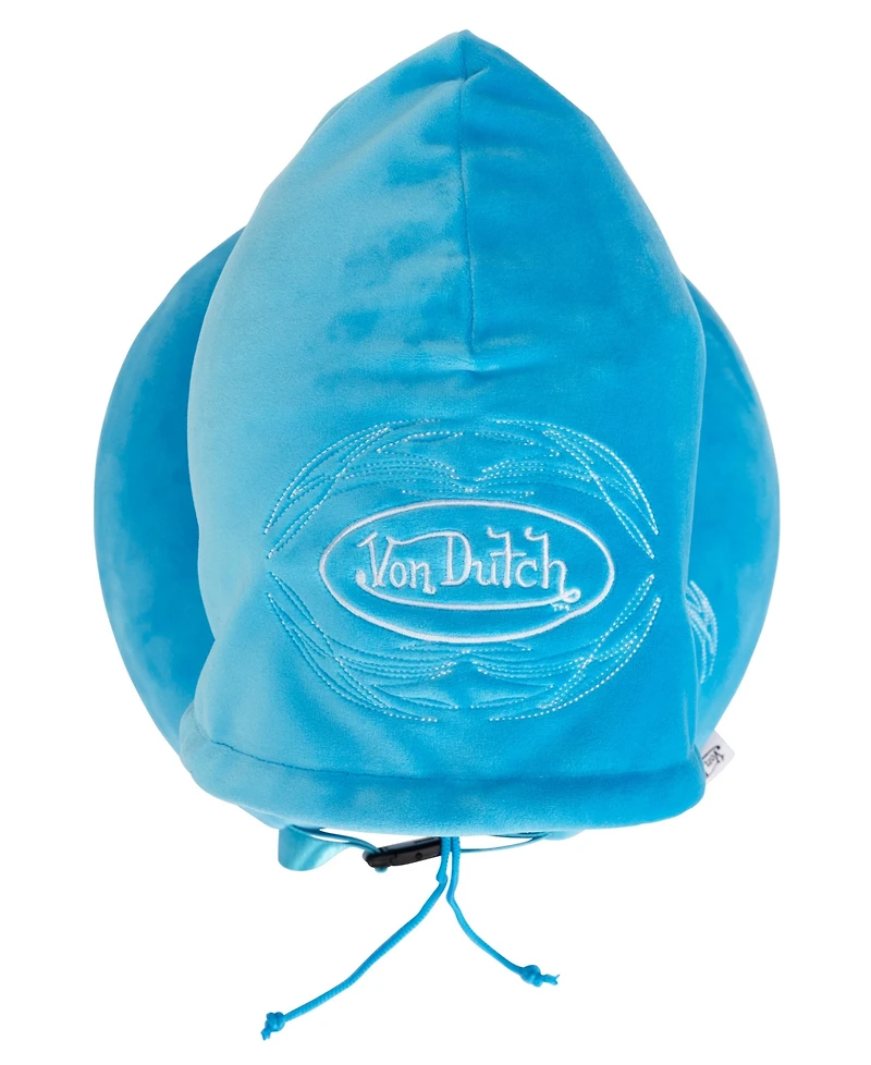 Von Dutch Pinstripe Hooded Memory Foam 11" Travel Neck Pillow