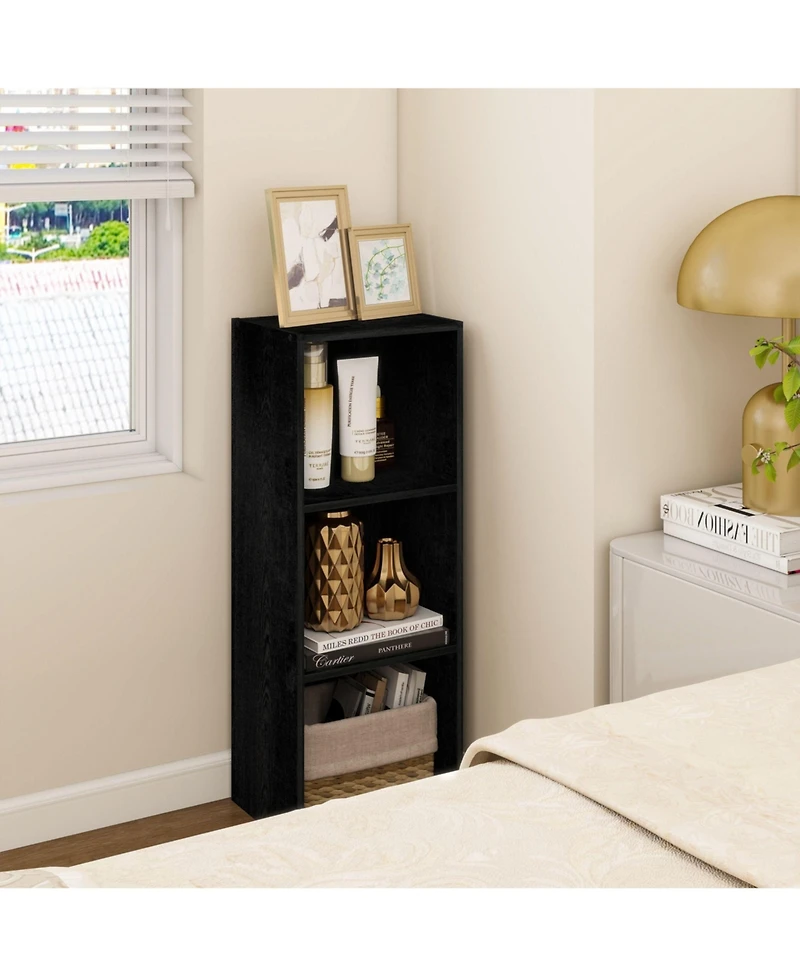 Homlux 3 Cube Decorative Bookshelf Open Bookcase Toy Storage Organizer Horizontal Vertical