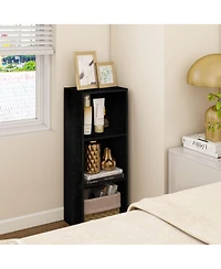 Homlux 3 Cube Decorative Bookshelf Open Bookcase Toy Storage Organizer Horizontal Vertical