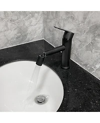 Busdays Bathroom sink faucet, single hole bathroom faucet modern single handle vanity basin faucet