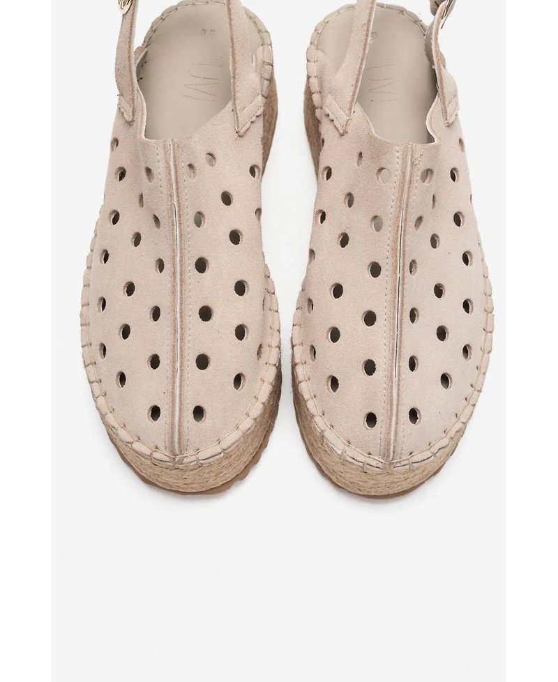 Forever & Always Shoes Women's Fraga Leather Wedge Sandal