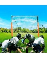 Mecale 6 x 6 Ft Portable Lacrosse Goal with Fiberglass Frame and Carry Bag