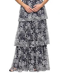 Alex Evenings Women's Embroidered Sweetheart Neck Ball Gown