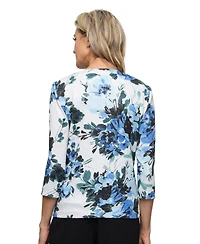 Alex Evenings Women's Printed Sleeveless Tank Top & Jacket, 2-Piece Set