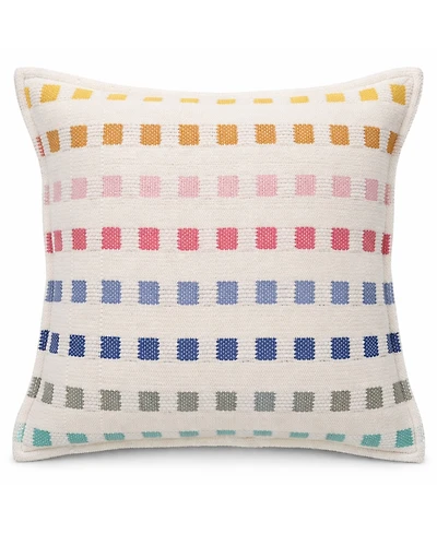 Vibhsa Playful Checks Handloom Woven Decorative Pillows, 20" x 20"