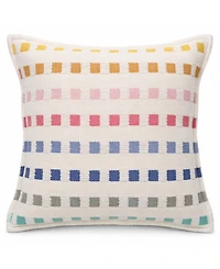 Vibhsa Playful Checks Handloom Woven Decorative Pillows, 20" x 20"