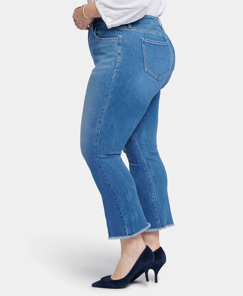 Nydj Plus Barbara Bootcut Ankle Jeans with Frayed Hems