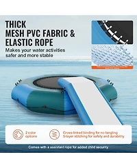 Mecale Inflatable Water Bouncer with Slide, Ladder and Air Pump
