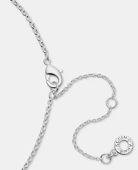 Anne Klein Silver-Tone Navette Pearl Stone Frontal Necklace