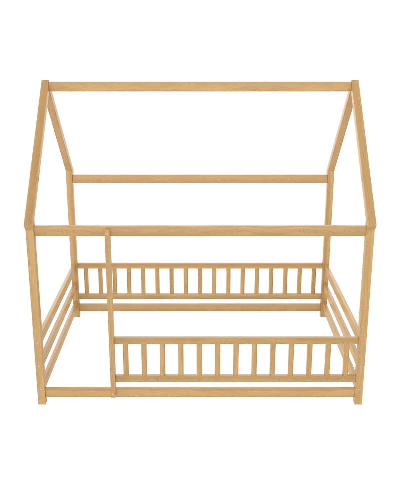 flynama Wooden Floor Bed House Roof Frame Fence Guardrails