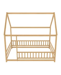 flynama Wooden Floor Bed House Roof Frame Fence Guardrails