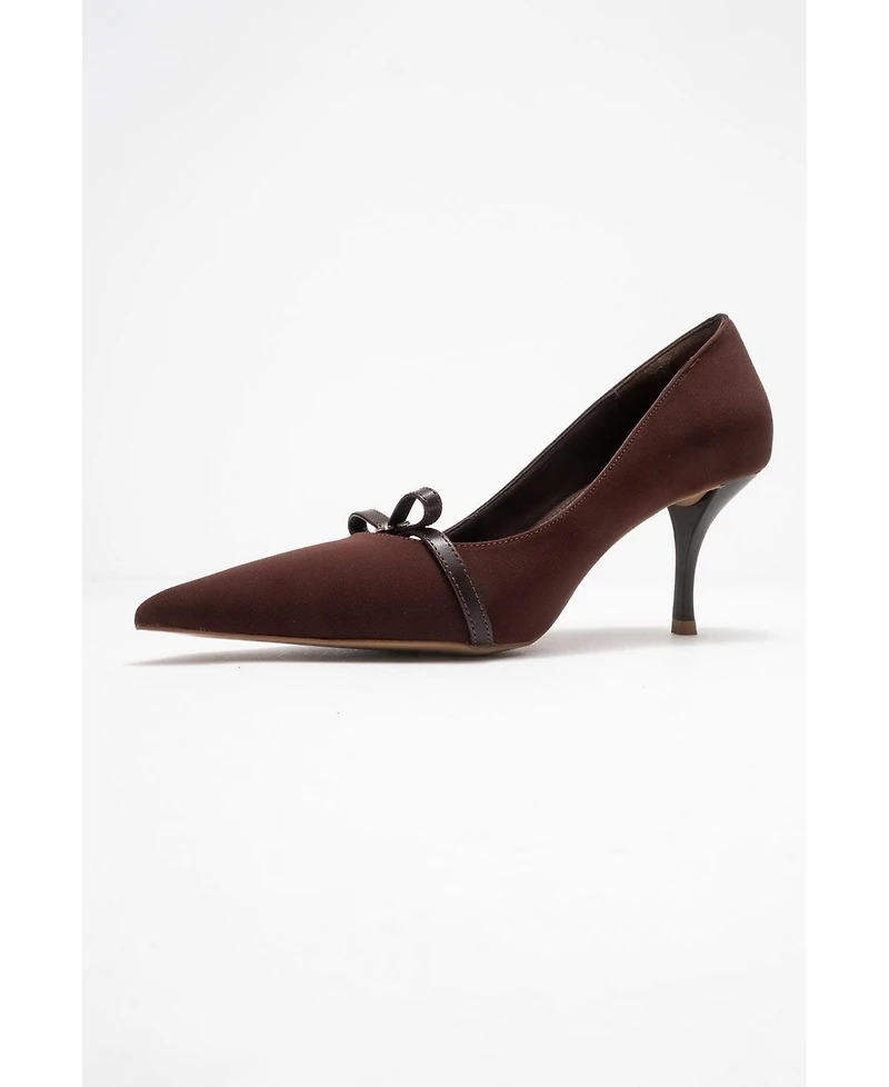 Prologue Shoes Women's Annie Bow Pointed Toe Pump
