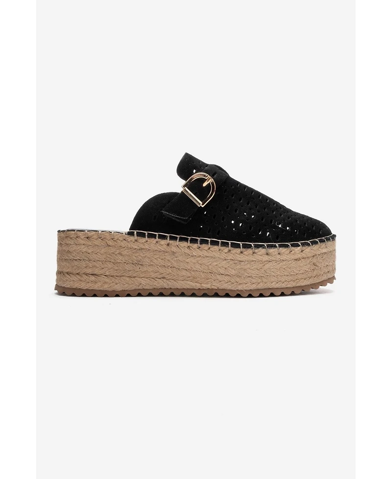 Forever & Always Shoes Women's Louis Leather Platform Sandal