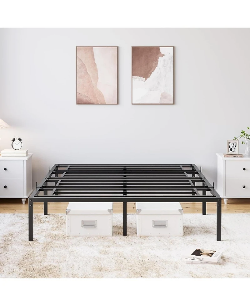gaomon 6 Inch Twin Size Metal Platform Bed Frame, Noise Free, Steel Slats Supports, Heavy Duty, 1000 Lbs Capacity, No Box Spring