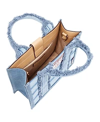 True Religion Multi-Stripe Modern Tote with Removable Crossbody Strap