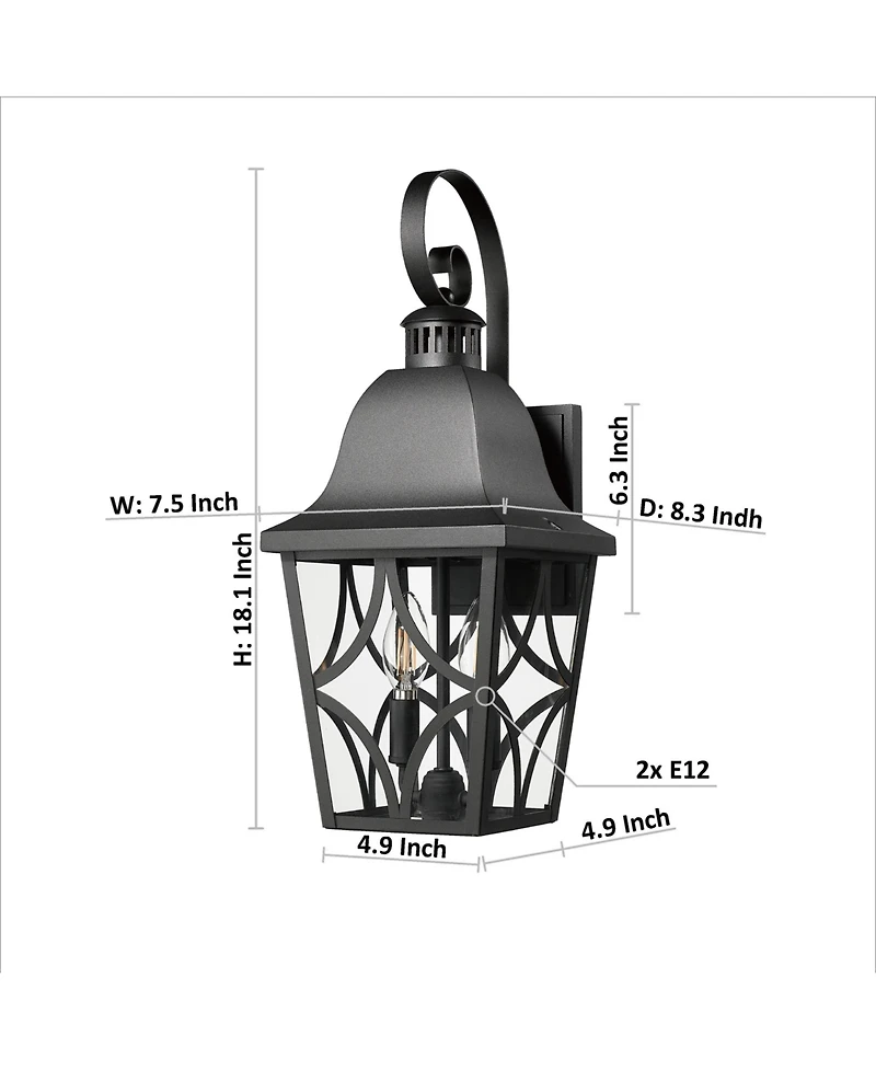 Flynama Outdoor Wall Light Fixtures, Waterproof Exterior Wall Sconce Porch Lights