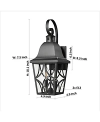 Flynama Outdoor Wall Light Fixtures, Waterproof Exterior Wall Sconce Porch Lights