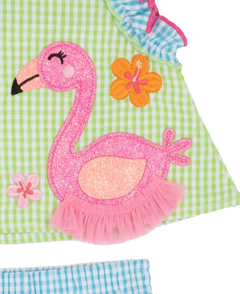 Rare Editions Baby Girls' Sleeveless Top and Elastic Waistband Shorts, 2-Piece Set