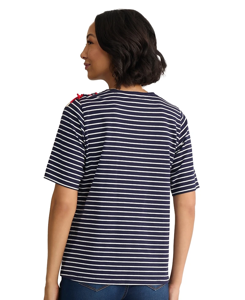 Jones New York Women's Short-Sleeve Crewneck Top