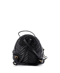 Pre-Owned Gucci Small Gg Marmont Backpack Matelasse Leather