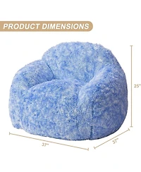gaomon Adult Bean Bag Chair with Armrest, Faux Fur Plush