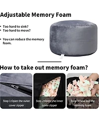 gaomon 48" Giant Bean Bag Chair, Memory Foam, Plush Velvet