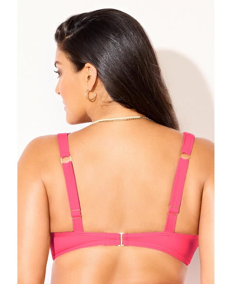 Swimsuits for All Women's Scallop Trim Underwire Bikini Top