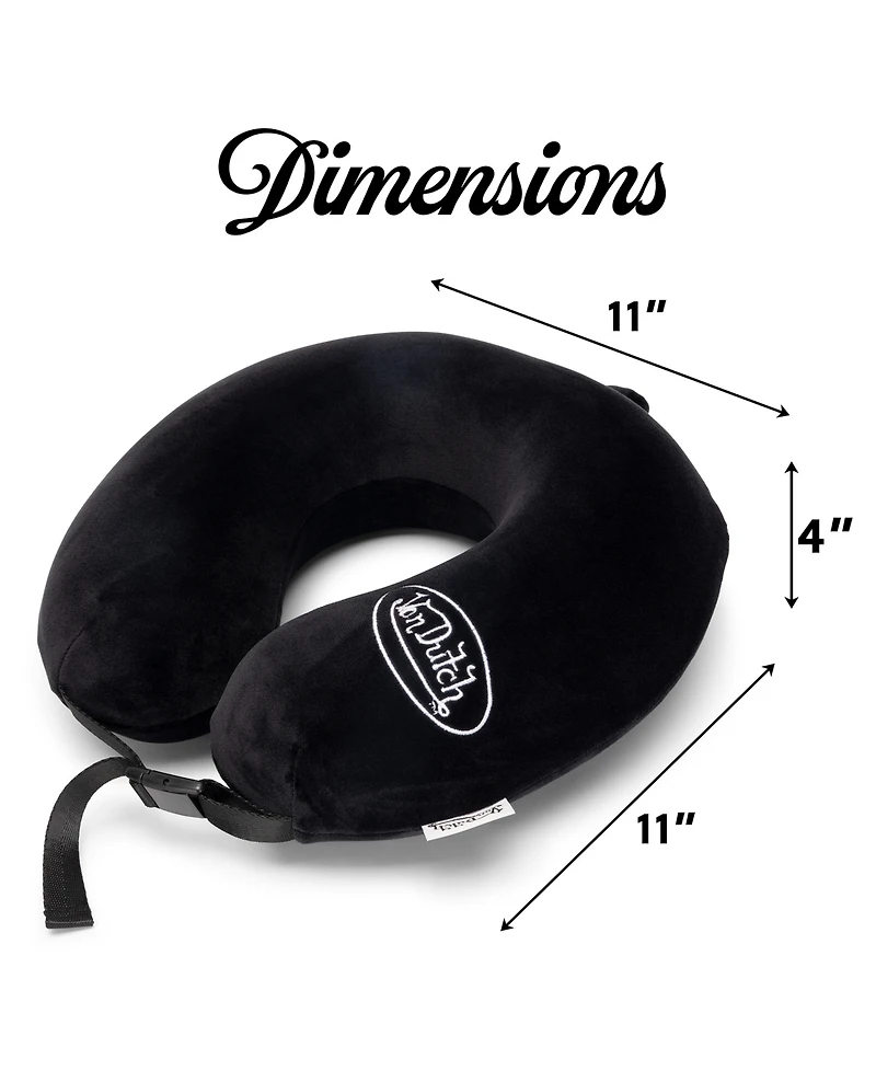 Von Dutch Classic Memory Foam 11" Travel Neck Pillow