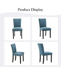gaomon Persons Dining Chairs Set of 4, Upholstered Fabric Chairs with Nailhead Trim