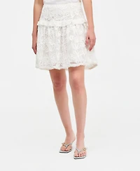 On 34th Women's Cotton Corded Lace Drop-Waist Mini Skirt, Macy's Exclusive