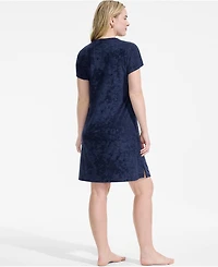 Lands' End Women's Terry Dolman Sleeve V-Neck Cover Up Dress