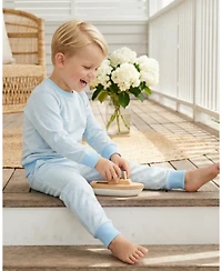 Motette Baby Boys Seaside Stripe Lounger Bamboo Sweatsuit