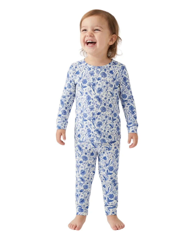 Motette Baby Girls Porcelain Vine Pajama Set