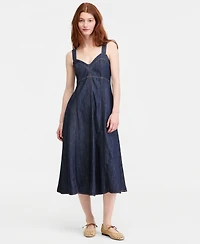 On 34th Women's Denim Sweetheart-Neck Midi Dress, Macy's Exclusive