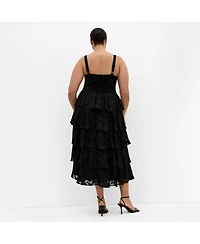 City Chic Women's Plus Daniela Ruffle Tier Dress