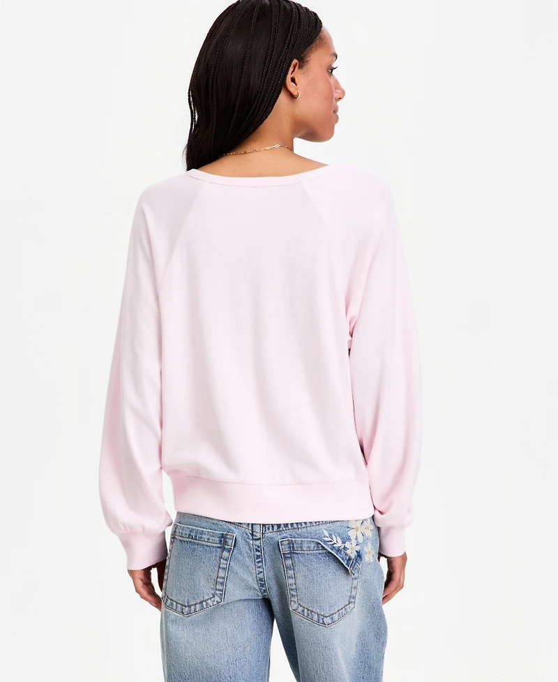 Hippie Rose Juniors' Twofer Long-Sleeve Henley Lounge Top