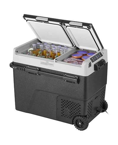 Mecale 58 L Dual Zone 12 Volt Car Refrigerator with -4°F to 68°F Range